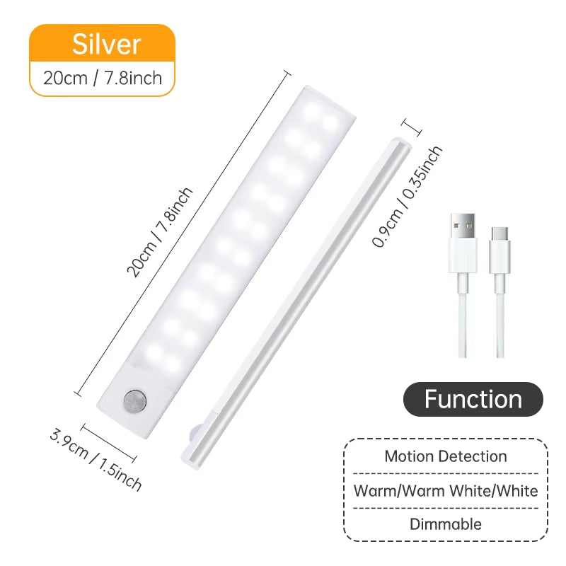 Wireless LED Motion Sensor Night Light - Rechargeable