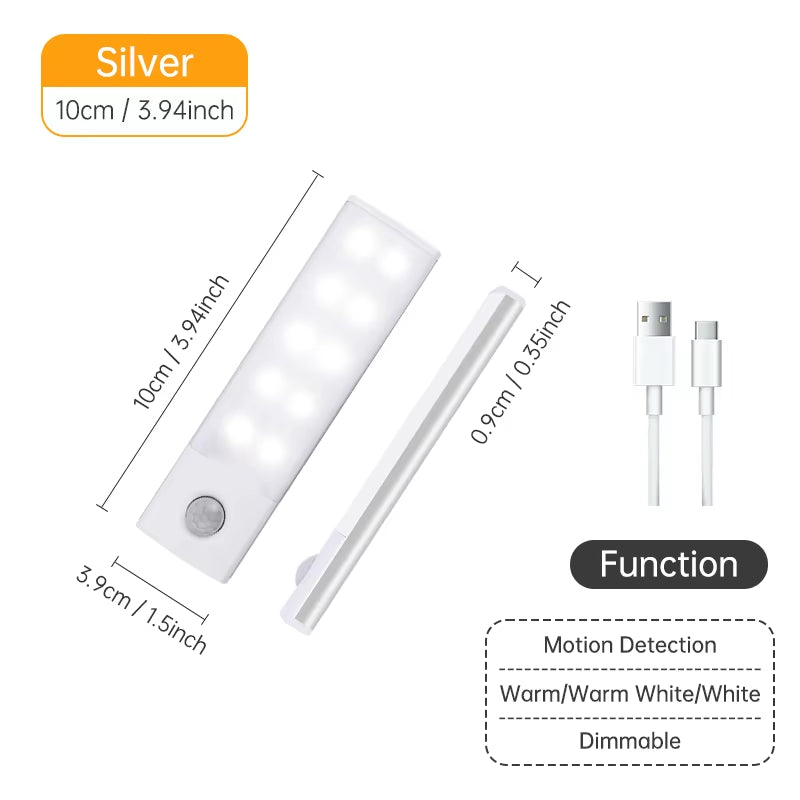 Wireless LED Motion Sensor Night Light - Rechargeable