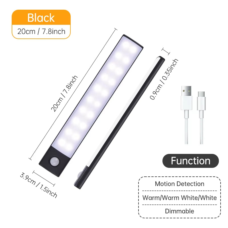 Wireless LED Motion Sensor Night Light - Rechargeable