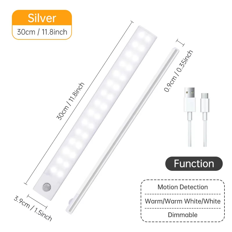 Wireless LED Motion Sensor Night Light - Rechargeable