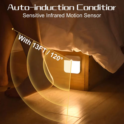 Wireless LED Motion Sensor Night Light - Rechargeable Type C